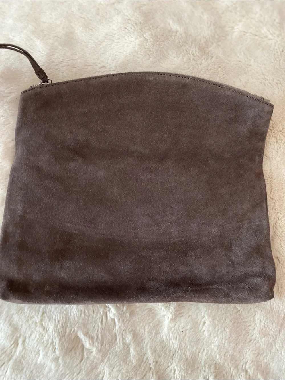 Banana Republic metallic leather foldover zip closure clutch/pouch